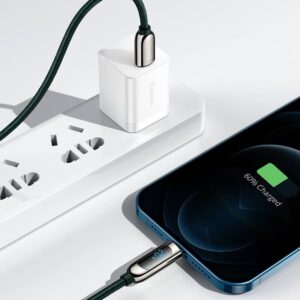 USB-C kabelis į Lightning Baseus Display, PD, 20W, 2m žalios spalvos - Image 7