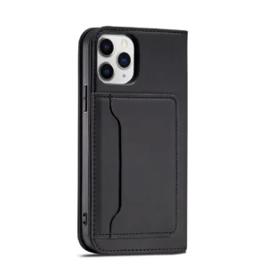 Magnet Card dėklas telefonui Apple iPhone 12 Pro Max Pouch Card Wallet Card Holder juodos spalvos - Image 9