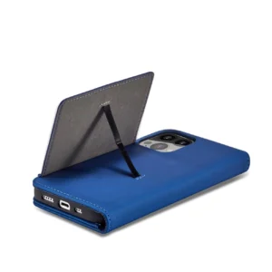 Magnet Card dėklas telefonui Apple iPhone 13 Pro Max Pouch Card Wallet Card Holder mėlynos spalvos - Image 7