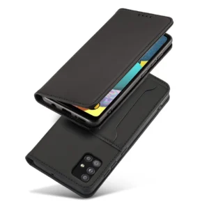 Magnet Card dėklas telefonui Samsung Galaxy A12 5G Pouch Wallet Card Holder juodos spalvos - Image 2