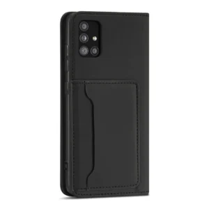 Magnet Card dėklas telefonui Samsung Galaxy A12 5G Pouch Wallet Card Holder juodos spalvos - Image 6