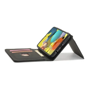 Magnet Card dėklas telefonui Samsung Galaxy A12 5G Pouch Wallet Card Holder juodos spalvos - Image 9
