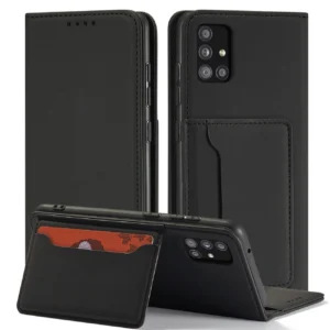 Magnet Card dėklas telefonui Samsung Galaxy A13 5G Pouch Wallet Card Holder juodos spalvos - Image 3