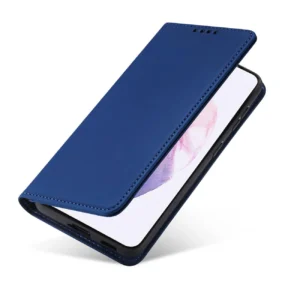 Magnet Card dėklas telefonui Samsung Galaxy S22 + (S22 Plus) Pouch Wallet Card Holder mėlynos spalvos - Image 5