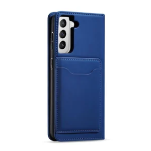 Magnet Card dėklas telefonui Samsung Galaxy S22 + (S22 Plus) Pouch Wallet Card Holder mėlynos spalvos - Image 7