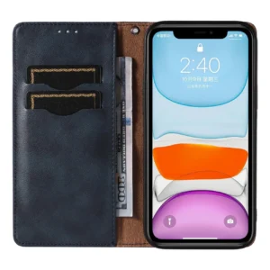 Magnet Strap dėklas telefonui Apple iPhone 12 Pouch Wallet + Mini Lanyard Pendant mėlynos spalvos - Image 8