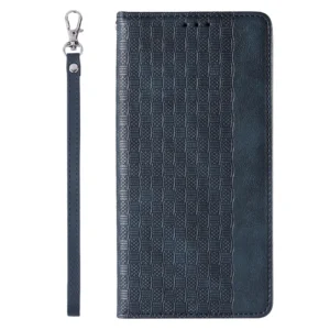 Magnet Strap dėklas telefonui Apple iPhone 13 Pro Pouch Wallet + Mini Lanyard Pendant mėlynos spalvos - Image 5