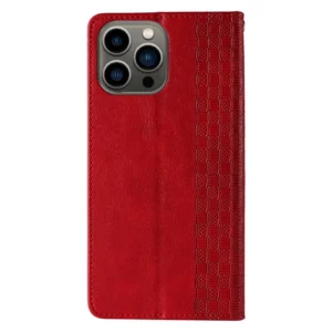 Magnet Strap dėklas telefonui Apple iPhone 13 Pro Max Pouch Wallet + Mini Lanyard Pendant raudonos spalvos - Image 6