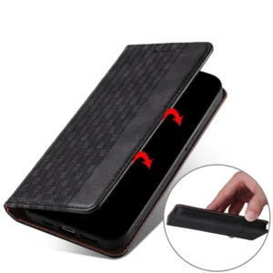Magnet Strap dėklas telefonui Samsung Galaxy A13 5G Pouch Wallet + Mini Lanyard Pendant juodos spalvos - Image 3