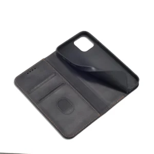 Magnet Fancy dėklas telefonui Apple iPhone 12 Pro Max Pouch Wallet Card Holder juodos spalvos - Image 8