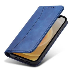 Magnet Fancy dėklas telefonui Apple iPhone 12 Pro Max Pouch Card Wallet Card Stand mėlynos spalvos - Image 6