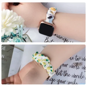 Apyrankė laikrodžiui Apple Watch 7/6/5/4/3/2 / SE (45/44 / 42mm) strap bracelet bracelet on elastic watermelon - Image 8