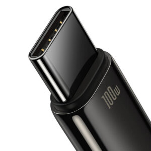 Baseus Tungsten Gold kabelis USB į USB-C, 100W, 2m juodos spalvos - Image 3