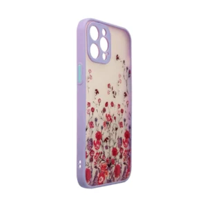 Design Apple iPhone 12 Pro Max floral dėklas telefonui violetinės spalvos - Image 3
