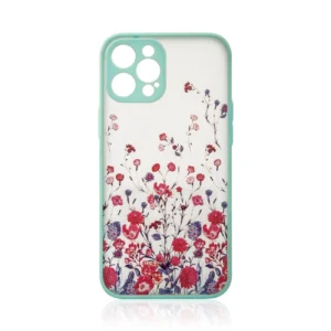 Design iPhone 12 Pro Max flower dėklas telefonui žydros spalvos