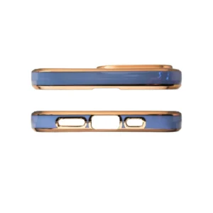 Lighting Color Samsung Galaxy A12 5G gold frame gel dėklas telefonui mėlynos spalvos - Image 3