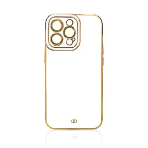 Fashion Samsung Galaxy A13 5G Gold Frame Gel dėklas telefonui baltos spalvos - Image 3
