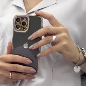 Fashion Samsung Galaxy A13 5G Gold Frame Gel dėklas telefonui baltos spalvos - Image 5