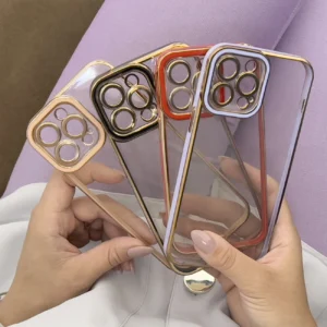 Fashion Samsung Galaxy A13 5G Gold Frame Gel dėklas telefonui baltos spalvos - Image 6