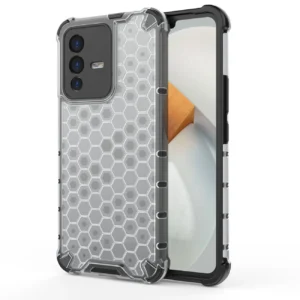Honeycomb armored with a gel frame Vivo V23 5G dėklas telefonui skaidrus