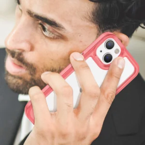 Outer Space Apple iPhone 14 hard with a gel frame dėklas telefonui raudonos spalvos - Image 7