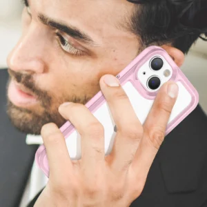 Outer Space Apple iPhone 14 Plus hard with a gel frame dėklas telefonui rožinės spalvos - Image 7