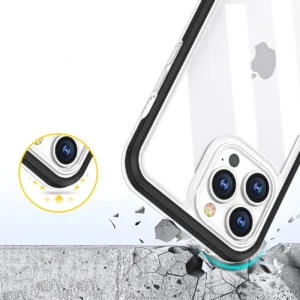 Clear 3in1  Apple iPhone 14 Plus silikoninis su rėmeliu dėklas telefonui mėlynos spalvos - Image 4