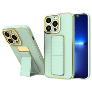 New Kickstand dėklas telefonui Samsung Galaxy A12 5G su stoveliu žalios spalvos