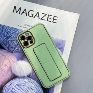 New Kickstand dėklas telefonui Samsung Galaxy A12 5G su stoveliu žalios spalvos - Image 3