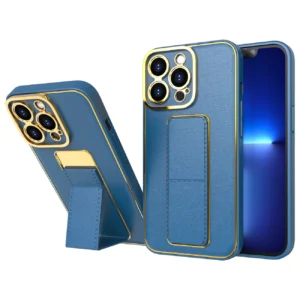 New Kickstand dėklas telefonui Apple iPhone 12 Pro su stoveliu mėlynos spalvos