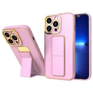 New Kicksu stoveliu Apple iPhone 12 Pro su stoveliu dėklas telefonui rožinės spalvos