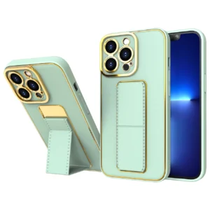 New Kickstand dėklas telefonui Apple iPhone 12 Pro su stoveliu žalios spalvos