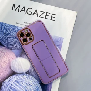 New Kickstand dėklas telefonui Apple iPhone 12 Pro su stoveliu violetinės saplvos - Image 3