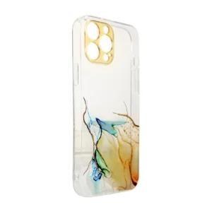 Marble Apple iPhone 12 Pro Gel Orange Marble - Image 2