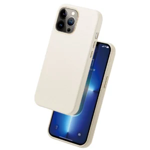 Dux Ducis Roma leather Apple iPhone 13 Pro Max elegant genuine leather dėklas telefonui baltos spalvos - Image 2