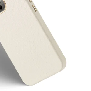 Dux Ducis Roma leather Apple iPhone 13 Pro Max elegant genuine leather dėklas telefonui baltos spalvos - Image 3