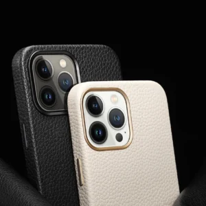 Dux Ducis Roma leather Apple iPhone 13 Pro Max elegant genuine leather dėklas telefonui baltos spalvos - Image 7