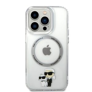 Karl Lagerfeld IML Karl and Choupette MagSafe dėklas telefonui Apple iPhone 15 Pro skaidrus - Image 2