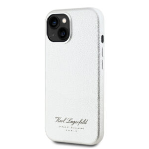 Karl Lagerfeld Grained PU Hotel RSG dėklas telefonui Apple iPhone 15 pilkos spalvos - Image 2