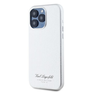 Karl Lagerfeld Grained PU Hotel RSG dėklas telefonui Apple iPhone 15 Pro Max pilkos spalvos - Image 2