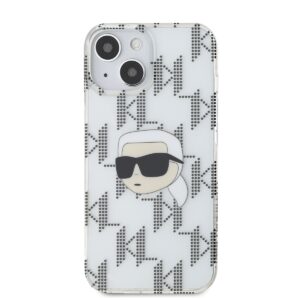 Karl Lagerfeld IML Electroplated Karl Head dėklas telefonui Apple iPhone 15 skaidrus