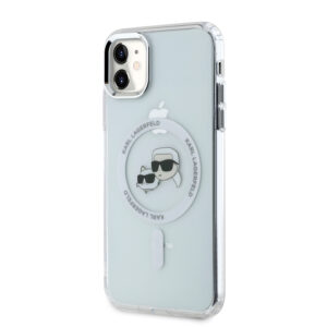 Karl Lagerfeld IML K&CH Heads Metal Frame MagSafe dėklas telefonui Apple iPhone 11 skaidrus - Image 2