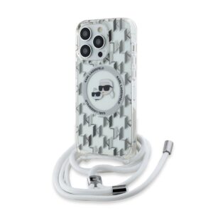 Karl Lagerfeld IML Monogram Crossbody K&CH Heads MagSafe dėklas telefonui Apple iPhone 14 Pro skaidrus - Image 1