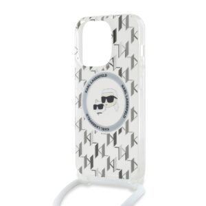Karl Lagerfeld IML Monogram Crossbody K&CH Heads MagSafe dėklas telefonui Apple iPhone 14 Pro skaidrus - Image 2