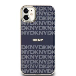 DKNY PC/TPU Repeat Pattern Tonal Stripe Magsafe dėklas telefonui Apple iPhone 11 mėlynos spalvos