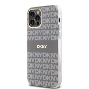 DKNY PC/TPU Repeat Pattern Tonal Stripe Magsafe dėklas telefonui Apple iPhone 12/12 Pro Beige - Image 2