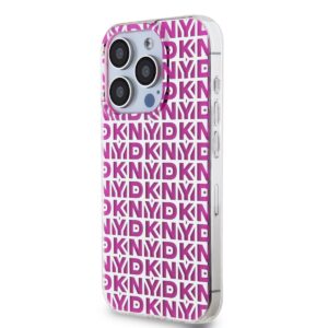 DKNY PC/TPU Repeat Pattern dėklas telefonui Apple iPhone 15 Pro rožinės spalvos - Image 2