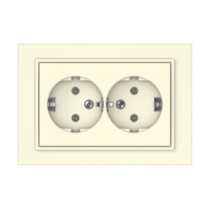 Dvivietis kištukinis lizdas VILMA QR1000, dr.kaulo spalvos