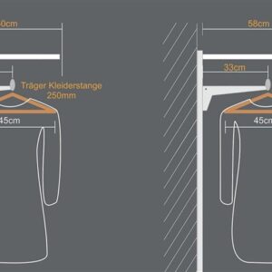 Laikiklis skersiniui Dolle, 250 mm x 2 mm - Image 3