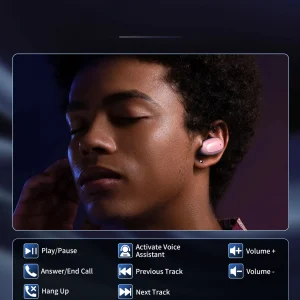 Choetech MEMS belaidės TWS Bluetooth 5.3 ausinės - rožinės spalvos - Image 8
